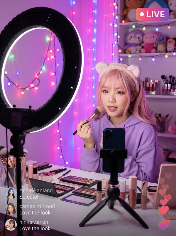 今日看料视频-美妆直播教学